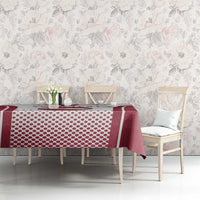 Latvia Basketball Custom Tablecloth White Latvian Pattern
