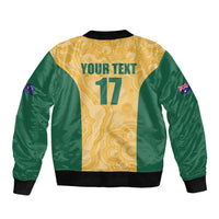 Custom Australia Rugby Sleeve Zip Bomber Jacket Kangaroo Mascot