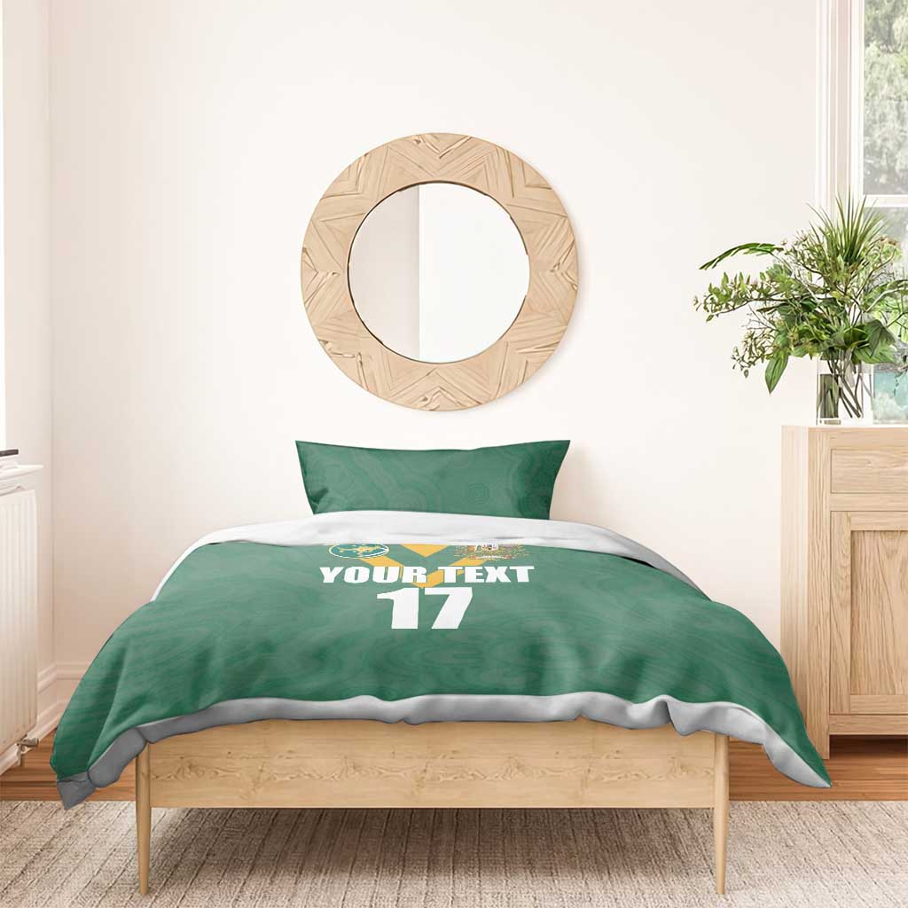 Custom Australia Rugby Bedding Set Sporty Style