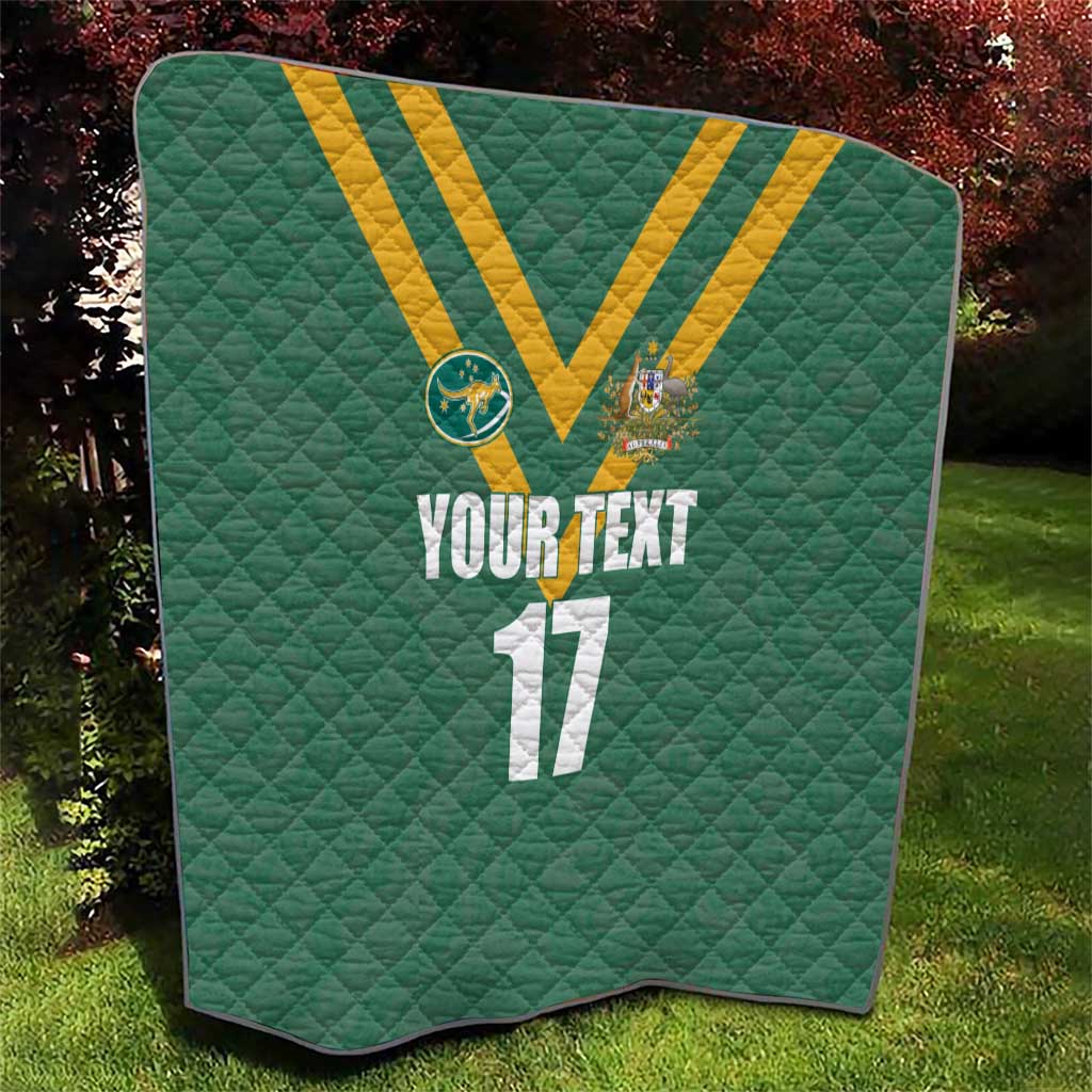 Custom Australia Rugby Quilt Sporty Style