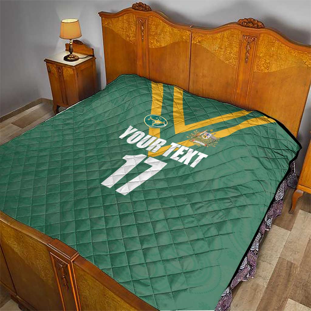 Custom Australia Rugby Quilt Sporty Style