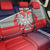 Poland Coat of Arms Back Car Seat Cover A white and Crowned Eagle