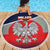 Poland Coat of Arms Beach Blanket A white and Crowned Eagle