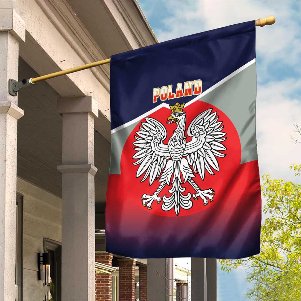 Poland Coat of Arms Garden Flag A white and Crowned Eagle