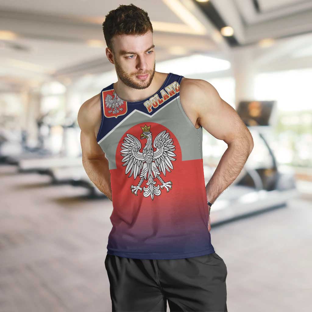 Poland Coat of Arms Men Tank Top A white and Crowned Eagle LT17 - Wonder Print Shop