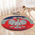 Poland Coat of Arms Round Carpet A white and Crowned Eagle LT17 - Wonder Print Shop