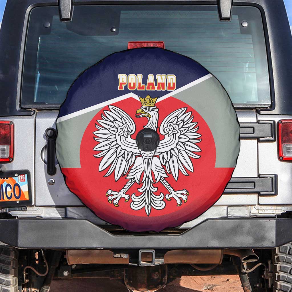 Poland Coat of Arms Spare Tire Cover A white and Crowned Eagle LT17 - Wonder Print Shop