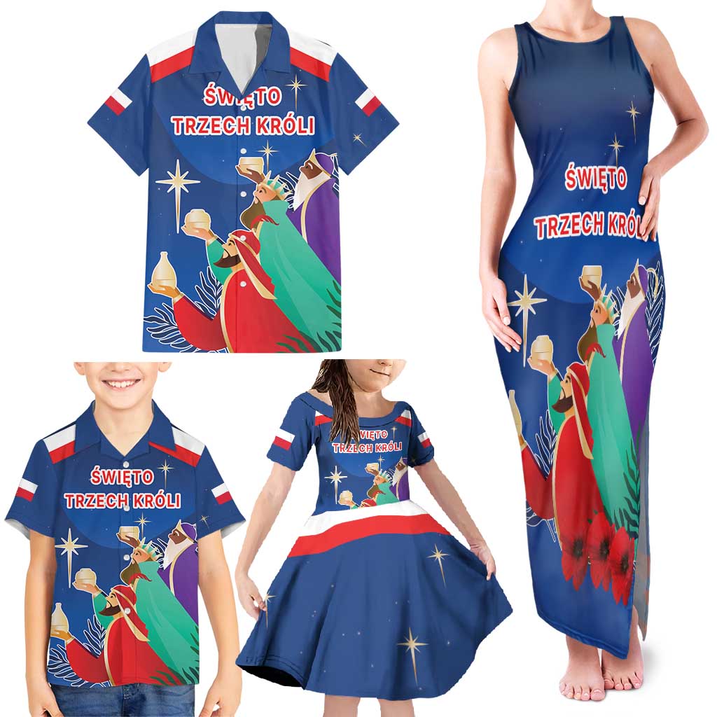 Poland Epiphany Family Matching Tank Maxi Dress and Hawaiian Shirt The Three Kings Day - Trzech Kroli