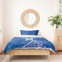 Blue duvet with Colosseum print, YOUR TEXT 00, plus matching pillowcases