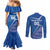 Custom Italy Football Couples Matching Mermaid Dress and Long Sleeve Button Shirt With Colosseum