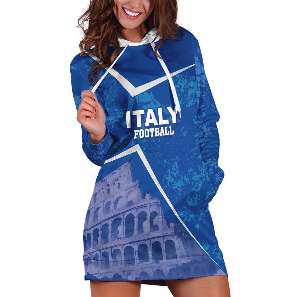 Custom Italy Football Hoodie Dress With Colosseum - Wonder Print Shop