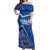 Custom Italy Football Off Shoulder Maxi Dress With Colosseum - Wonder Print Shop