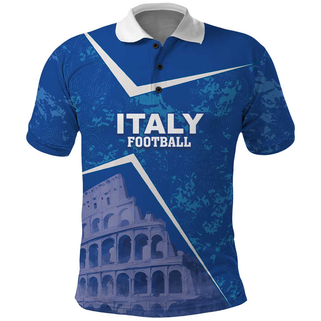 Custom Italy Football Polo Shirt With Colosseum - Wonder Print Shop