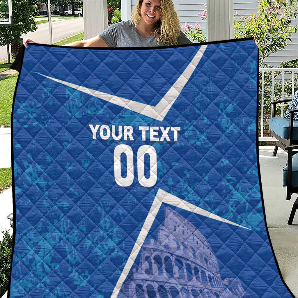 Custom Italy Football Quilt With Colosseum