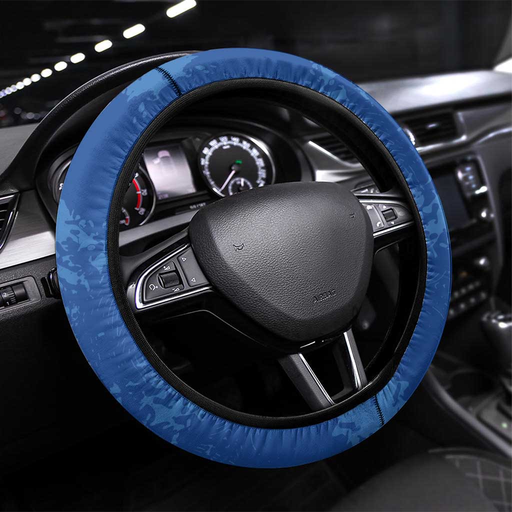 Custom Italy Football Steering Wheel Cover With Colosseum