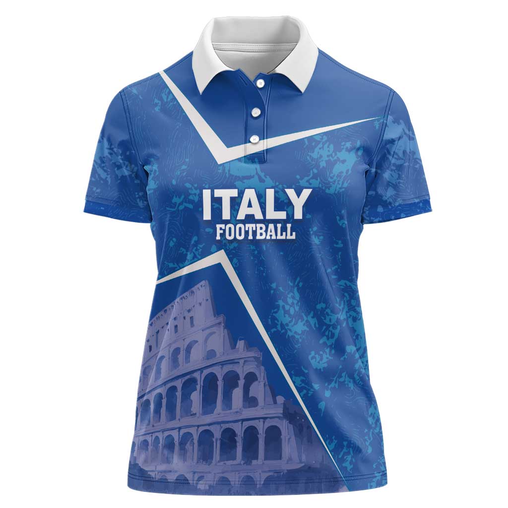 Custom Italy Football Women Polo Shirt With Colosseum