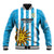 Custom Uruguay Football Baseball Jacket Sol De May - Wonder Print Shop