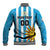 Custom Uruguay Football Baseball Jacket Sol De May - Wonder Print Shop