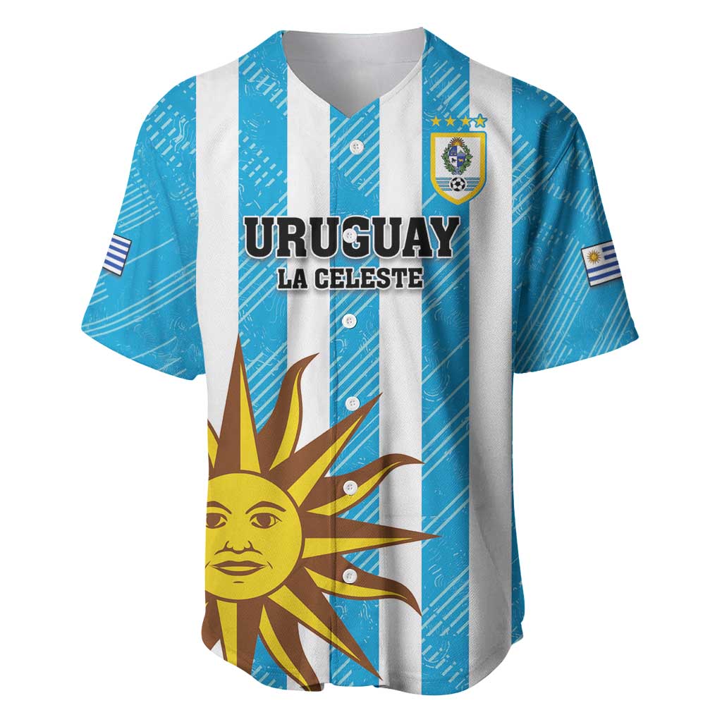 Custom Uruguay Football Baseball Jersey Sol De May - Wonder Print Shop