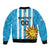 Custom Uruguay Football Bomber Jacket Sol De May - Wonder Print Shop