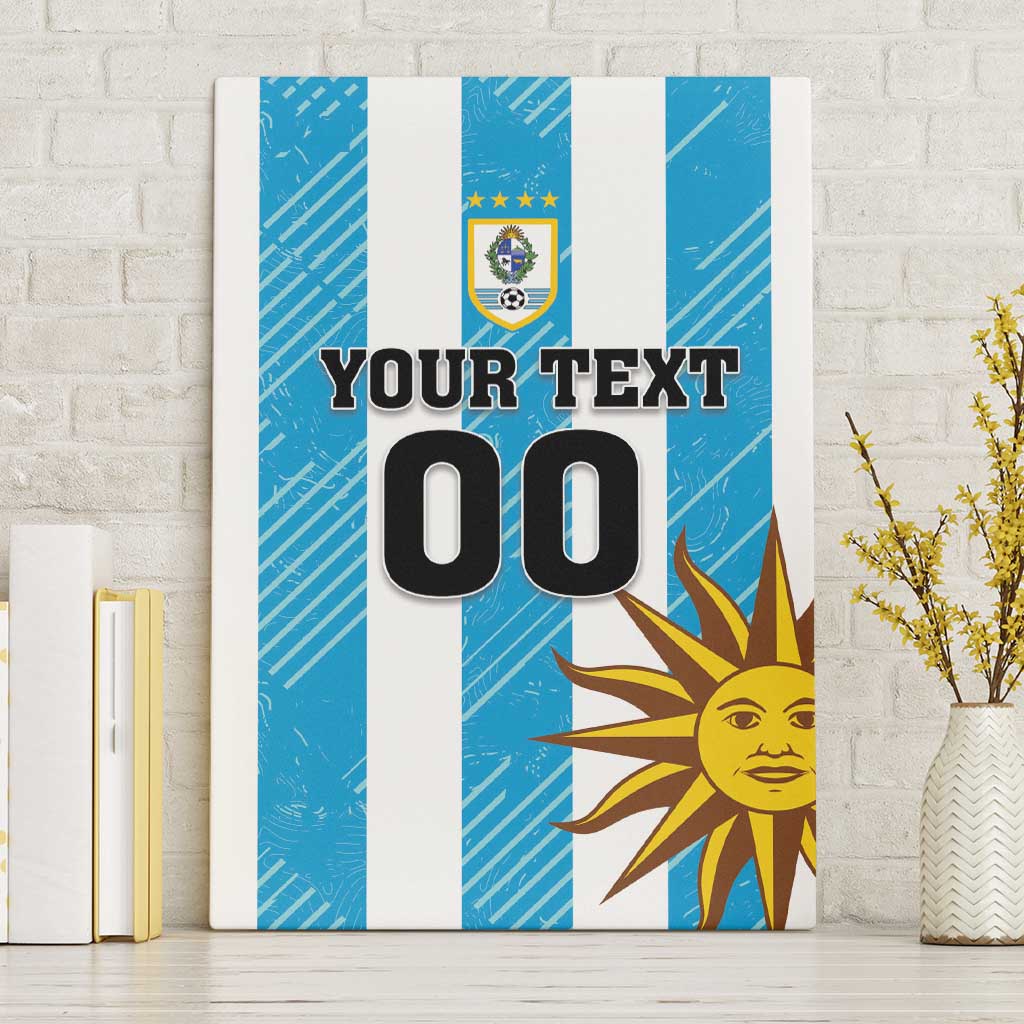 Custom Uruguay Football Canvas Wall Art Sol De May - Wonder Print Shop