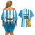 Custom Uruguay Football Couples Matching Off Shoulder Short Dress and Hawaiian Shirt Sol De May - Wonder Print Shop