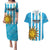 Custom Uruguay Football Couples Matching Puletasi and Hawaiian Shirt Sol De May - Wonder Print Shop