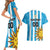 Custom Uruguay Football Couples Matching Short Sleeve Bodycon Dress and Hawaiian Shirt Sol De May - Wonder Print Shop