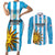 Custom Uruguay Football Couples Matching Short Sleeve Bodycon Dress and Long Sleeve Button Shirt Sol De May - Wonder Print Shop