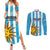 Custom Uruguay Football Couples Matching Summer Maxi Dress and Long Sleeve Button Shirt Sol De May - Wonder Print Shop