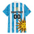 Custom Uruguay Football Family Matching Long Sleeve Bodycon Dress and Hawaiian Shirt Sol De May - Wonder Print Shop