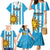 Custom Uruguay Football Family Matching Mermaid Dress and Hawaiian Shirt Sol De May - Wonder Print Shop