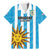 Custom Uruguay Football Family Matching Mermaid Dress and Hawaiian Shirt Sol De May - Wonder Print Shop