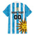 Custom Uruguay Football Family Matching Off The Shoulder Long Sleeve Dress and Hawaiian Shirt Sol De May - Wonder Print Shop