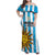 Custom Uruguay Football Family Matching Off Shoulder Maxi Dress and Hawaiian Shirt Sol De May - Wonder Print Shop