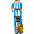 Custom Uruguay Football Family Matching Off Shoulder Maxi Dress and Hawaiian Shirt Sol De May - Wonder Print Shop