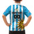 Custom Uruguay Football Family Matching Off Shoulder Short Dress and Hawaiian Shirt Sol De May - Wonder Print Shop