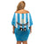 Custom Uruguay Football Family Matching Off Shoulder Short Dress and Hawaiian Shirt Sol De May - Wonder Print Shop