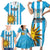 Custom Uruguay Football Family Matching Short Sleeve Bodycon Dress and Hawaiian Shirt Sol De May - Wonder Print Shop