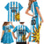 Custom Uruguay Football Family Matching Short Sleeve Bodycon Dress and Hawaiian Shirt Sol De May - Wonder Print Shop