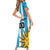 Custom Uruguay Football Family Matching Short Sleeve Bodycon Dress and Hawaiian Shirt Sol De May - Wonder Print Shop