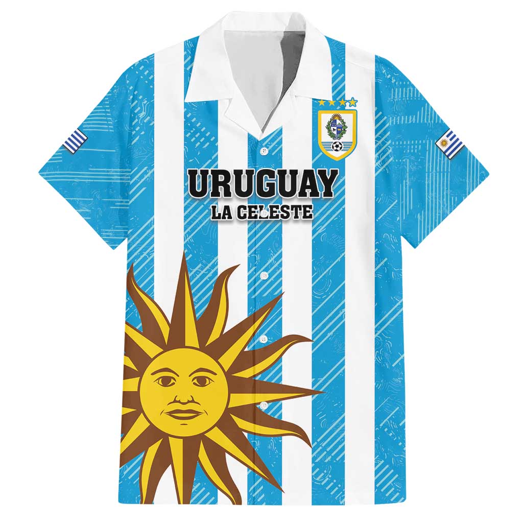 Custom Uruguay Football Hawaiian Shirt Sol De May - Wonder Print Shop