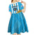 Custom Uruguay Football Kid Short Sleeve Dress Sol De May - Wonder Print Shop