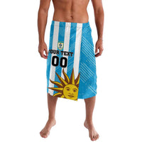 Blue football-style lavalava with stripes, sun emblem, and number 00 front