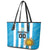 Custom Uruguay Football Leather Tote Bag Sol De May - Wonder Print Shop