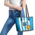 Custom Uruguay Football Leather Tote Bag Sol De May - Wonder Print Shop