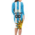 Custom Uruguay Football Long Sleeve Bodycon Dress Sol De May - Wonder Print Shop