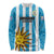 Custom Uruguay Football Long Sleeve Shirt Sol De May - Wonder Print Shop