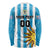 Custom Uruguay Football Long Sleeve Shirt Sol De May - Wonder Print Shop