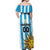 Custom Uruguay Football Off Shoulder Maxi Dress Sol De May - Wonder Print Shop